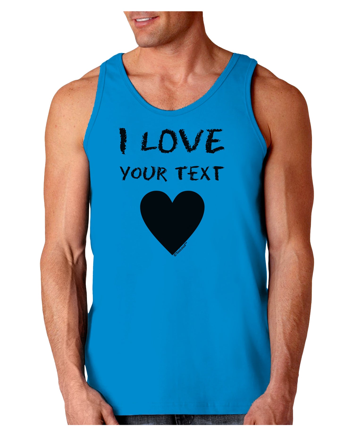 Personalized I Love Customized Loose Tank Top-Loose Tank Top-TooLoud-Sapphire-Small-Davson Sales