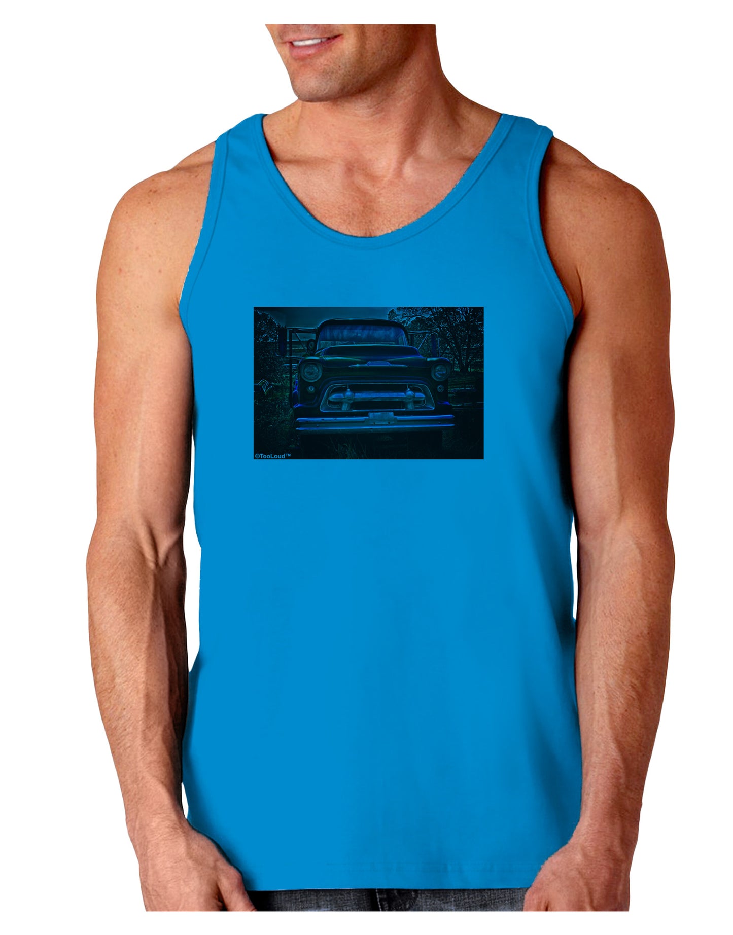 TooLoud Vintage Truck Loose Tank Top-Loose Tank Top-TooLoud-Sapphire-Small-Davson Sales