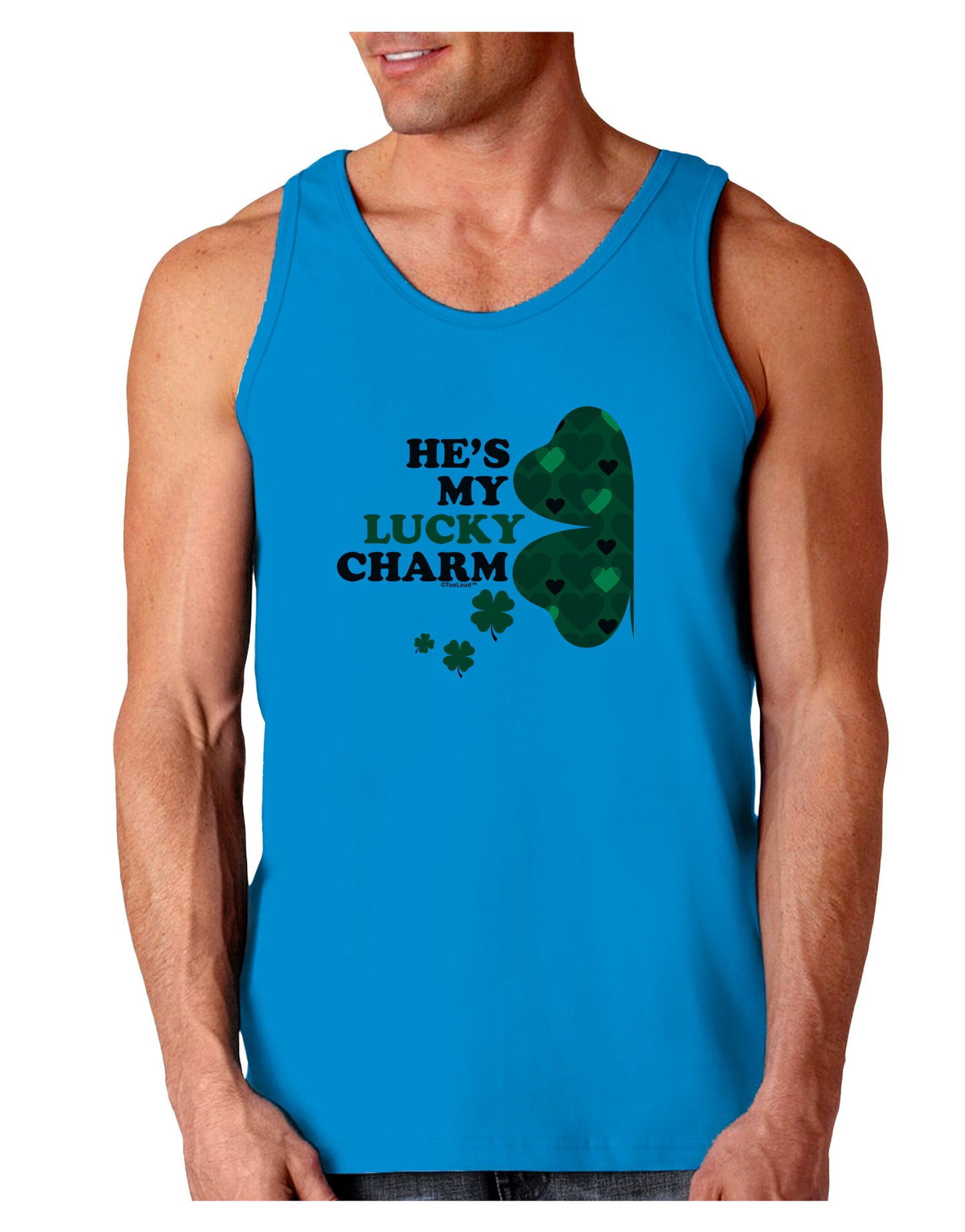 He's My Lucky Charm - Left Loose Tank Top-Loose Tank Top-TooLoud-Sapphire-Small-Davson Sales