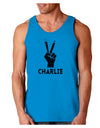 Hand Peace Sign - Charlie Design Loose Tank Top by TooLoud-Loose Tank Top-TooLoud-Sapphire-Small-Davson Sales