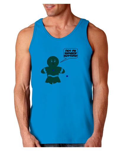 Not My Gumdrop Buttons Gingerbread Man Christmas Loose Tank Top-Loose Tank Top-TooLoud-Sapphire-Small-Davson Sales