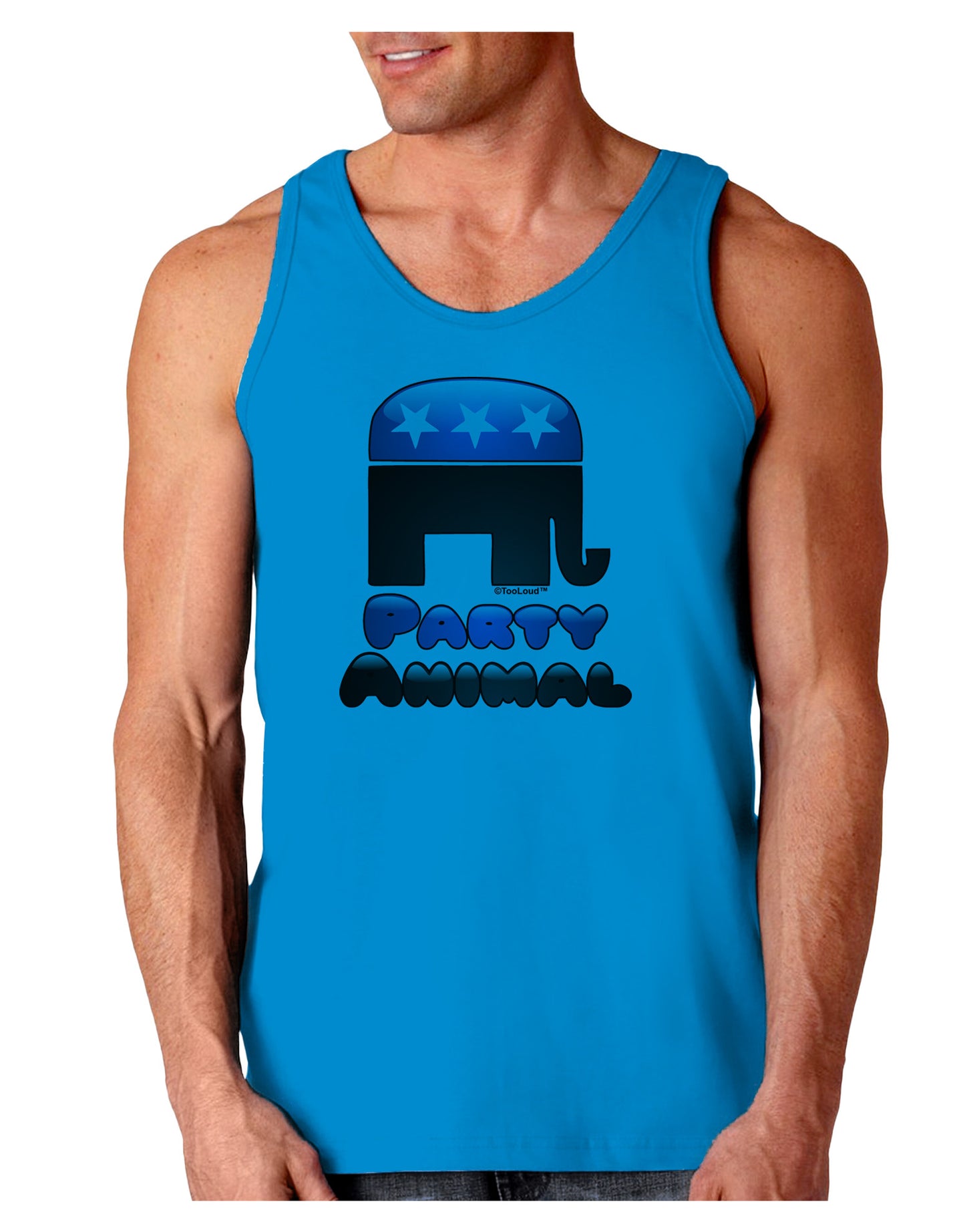 Republican Party Animal Loose Tank Top-Loose Tank Top-TooLoud-Sapphire-Small-Davson Sales