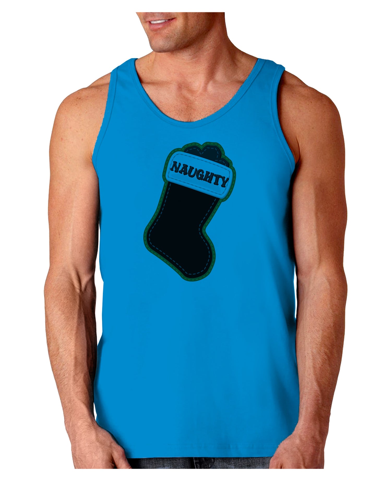 Naughty Coal Cute Christmas Stocking Loose Tank Top-Loose Tank Top-TooLoud-Sapphire-Small-Davson Sales