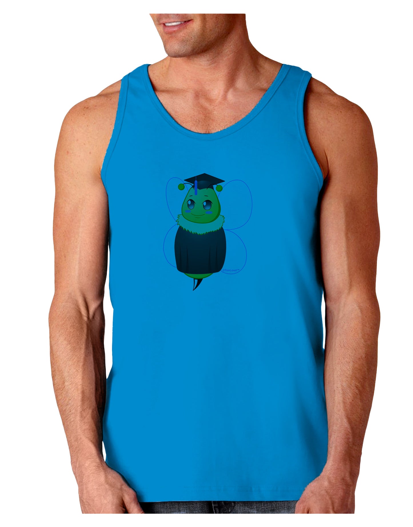 Graduation Bee Loose Tank Top-Loose Tank Top-TooLoud-Sapphire-Small-Davson Sales