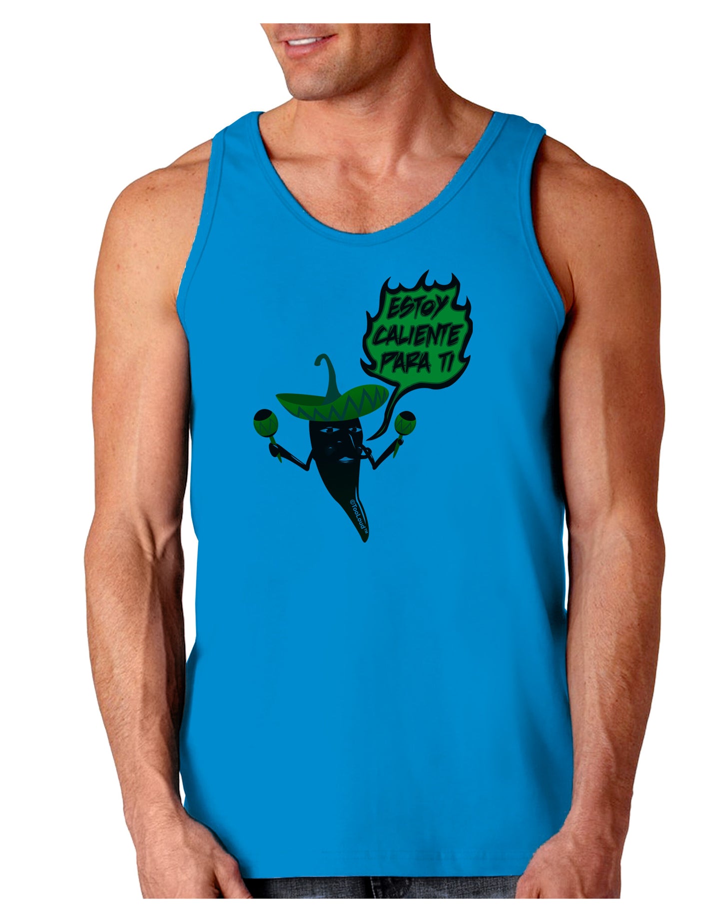 Estoy Caliente Para Ti Loose Tank Top-Loose Tank Top-TooLoud-Sapphire-Small-Davson Sales