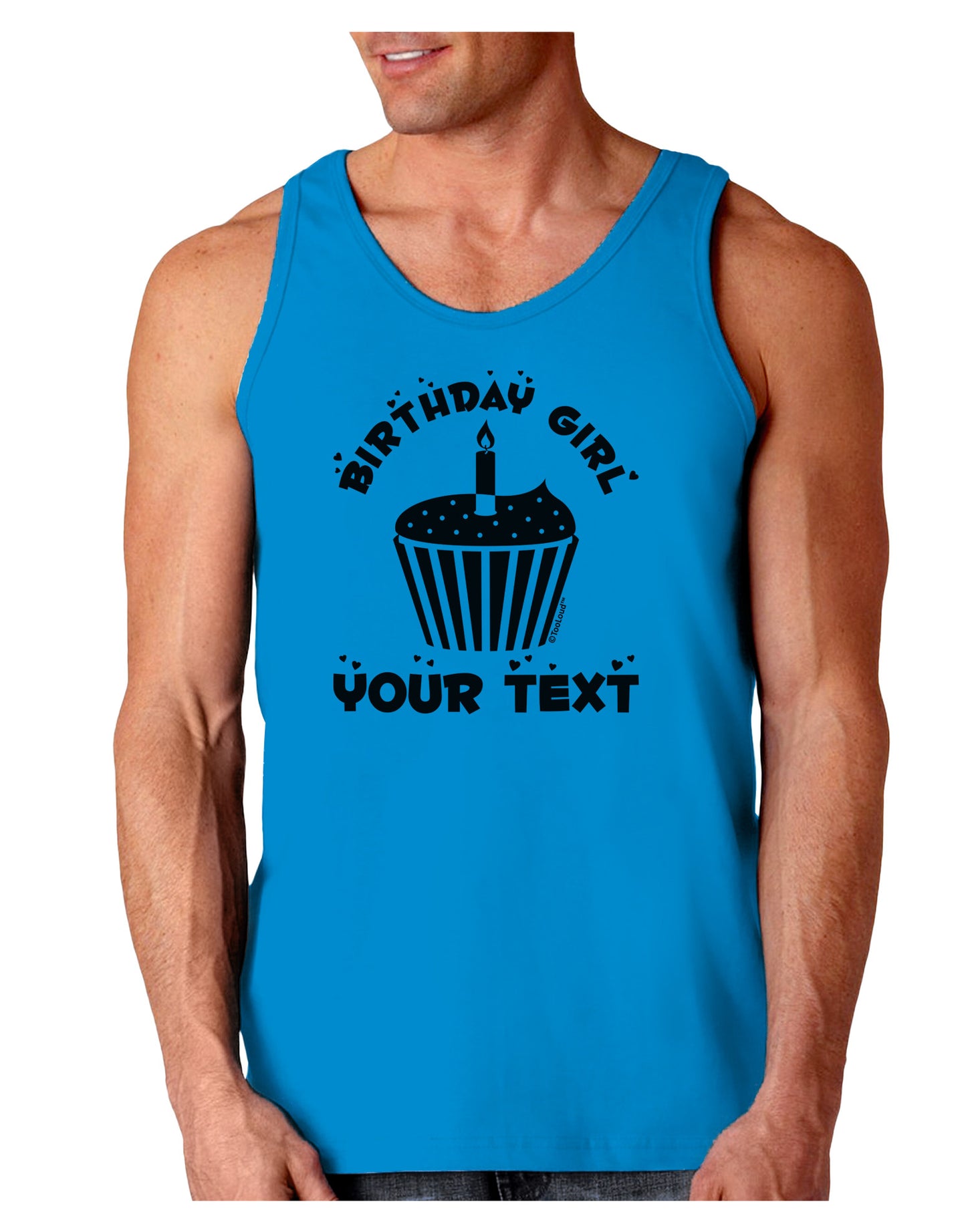 Personalized Birthday Girl Cupcake -Customizable- Name Loose Tank Top-Loose Tank Top-TooLoud-Sapphire-Small-Davson Sales