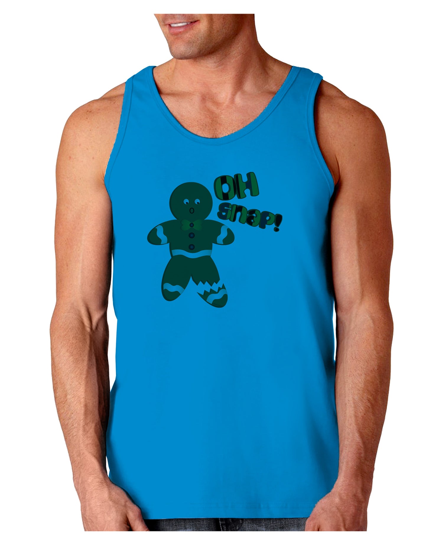 Oh Snap Gingerbread Man Christmas Loose Tank Top-Loose Tank Top-TooLoud-Sapphire-Small-Davson Sales
