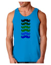 Colorful Rainbow Mustaches Loose Tank Top-Loose Tank Top-TooLoud-Sapphire-Small-Davson Sales