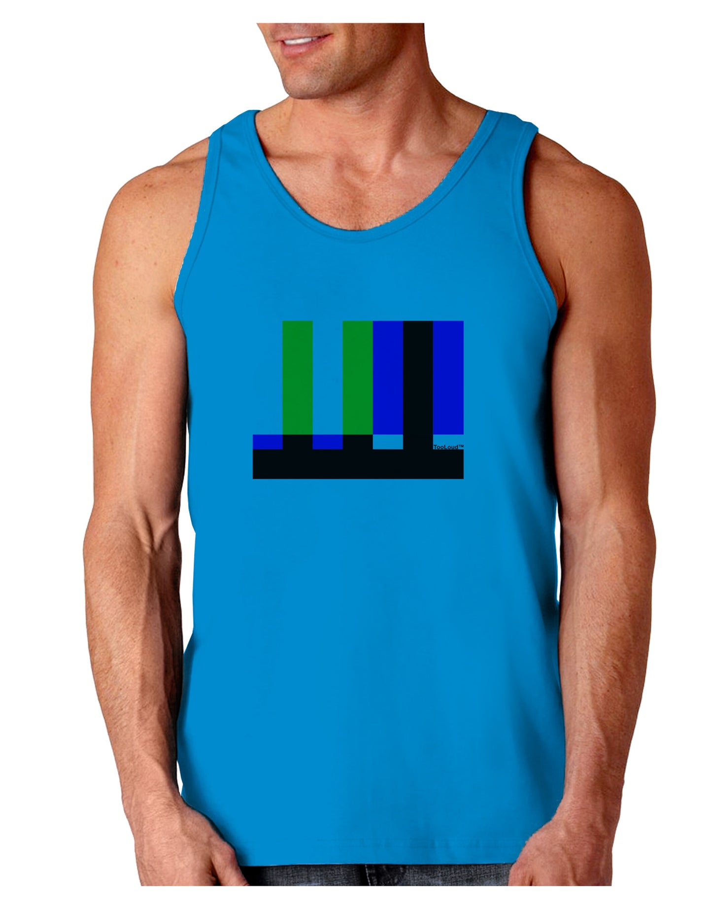 Color Bars Test Signal Loose Tank Top-Loose Tank Top-TooLoud-Sapphire-Small-Davson Sales