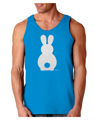 Cute Bunny Silhouette with Tail - White Glitter Loose Tank Top by TooLoud-Loose Tank Top-TooLoud-Sapphire-Small-Davson Sales