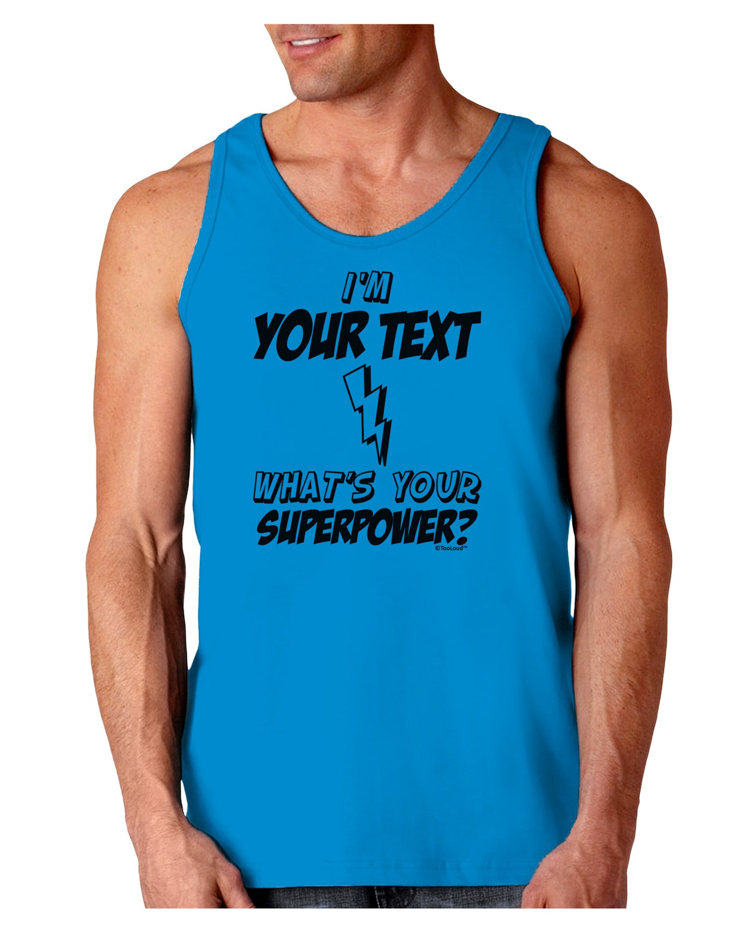 Personalized I'm -Customizable- What's Your Superpower Loose Tank Top-Loose Tank Top-TooLoud-Sapphire-Small-Davson Sales
