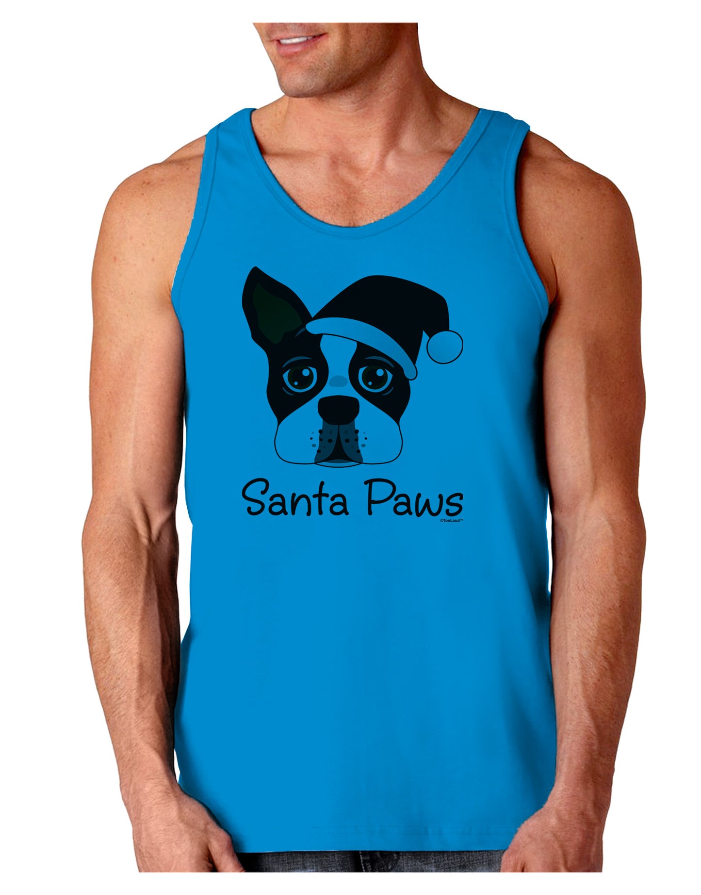 Santa Paws Christmas Dog Loose Tank Top-Loose Tank Top-TooLoud-Sapphire-Small-Davson Sales
