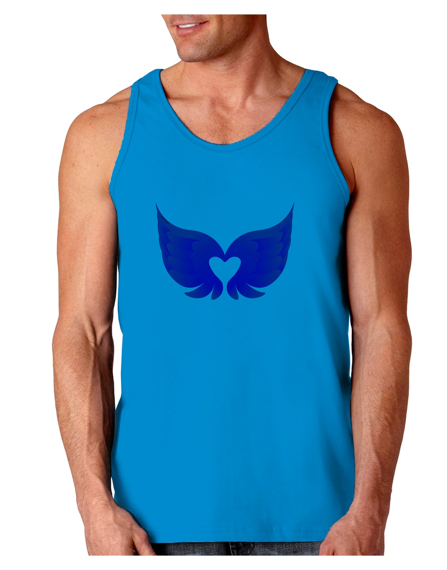 Cute Angel Wings Pair Heart Loose Tank Top-Loose Tank Top-TooLoud-Sapphire-Small-Davson Sales