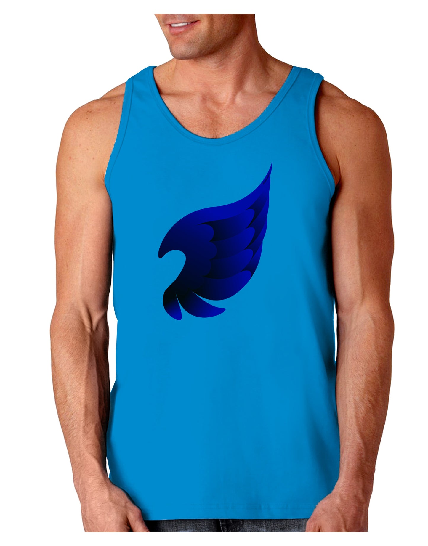 Cute Single Dark Angel Wing Black and Purple Loose Tank Top-Loose Tank Top-TooLoud-Sapphire-Small-Davson Sales