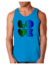 Rainbow LOVE Text Loose Tank Top by TooLoud-Loose Tank Top-TooLoud-Sapphire-Small-Davson Sales