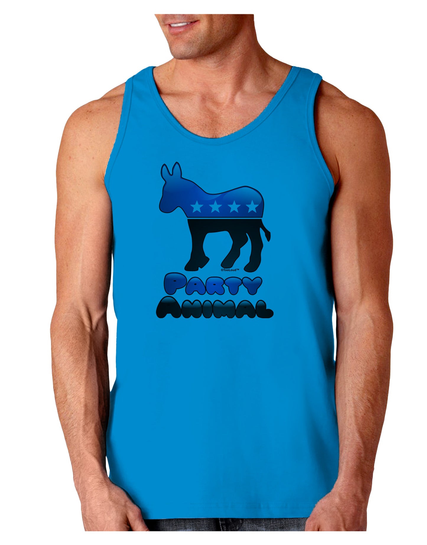 Democrat Party Animal Loose Tank Top-Loose Tank Top-TooLoud-Sapphire-Small-Davson Sales