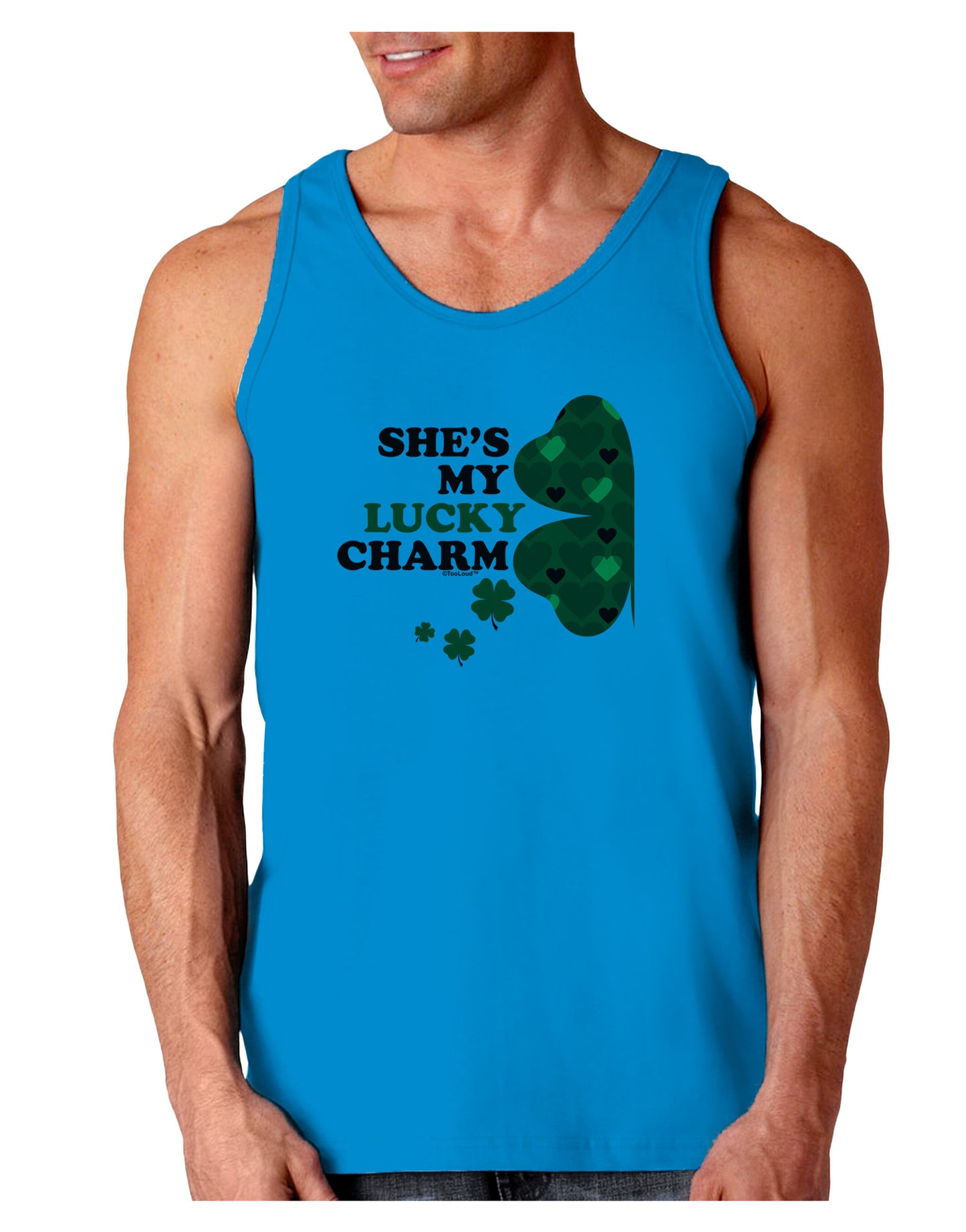 She's My Lucky Charm - Left Loose Tank Top-Loose Tank Top-TooLoud-Sapphire-Small-Davson Sales