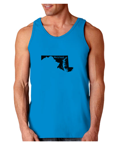 Maryland - United States Shape Loose Tank Top by TooLoud-Loose Tank Top-TooLoud-Sapphire-Small-Davson Sales