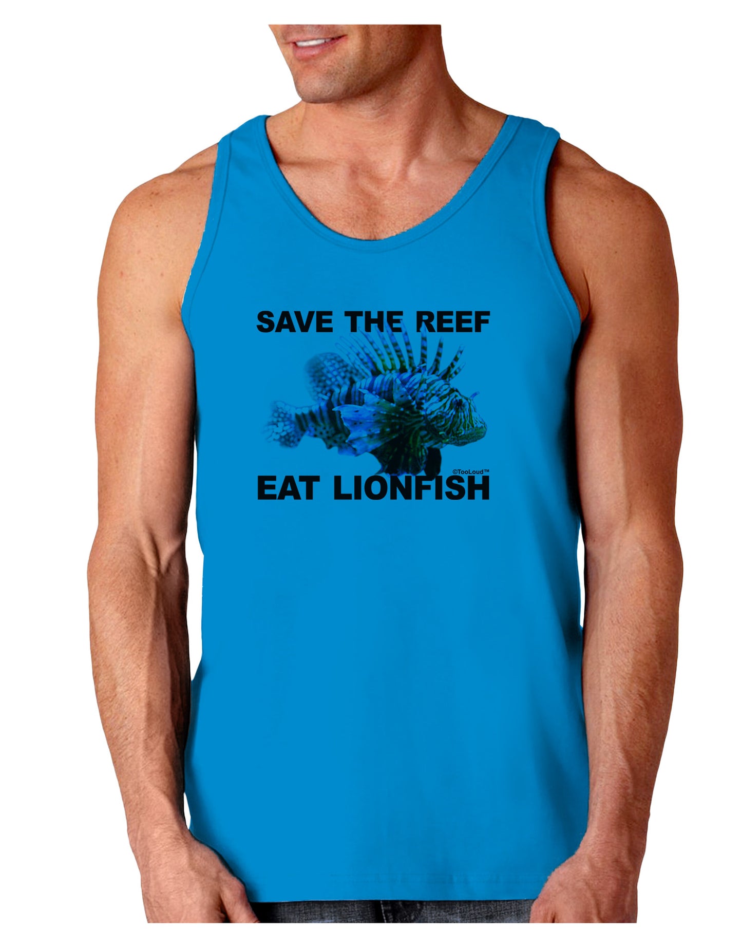 Save the Reef - Eat Lionfish Loose Tank Top-Loose Tank Top-TooLoud-Sapphire-Small-Davson Sales