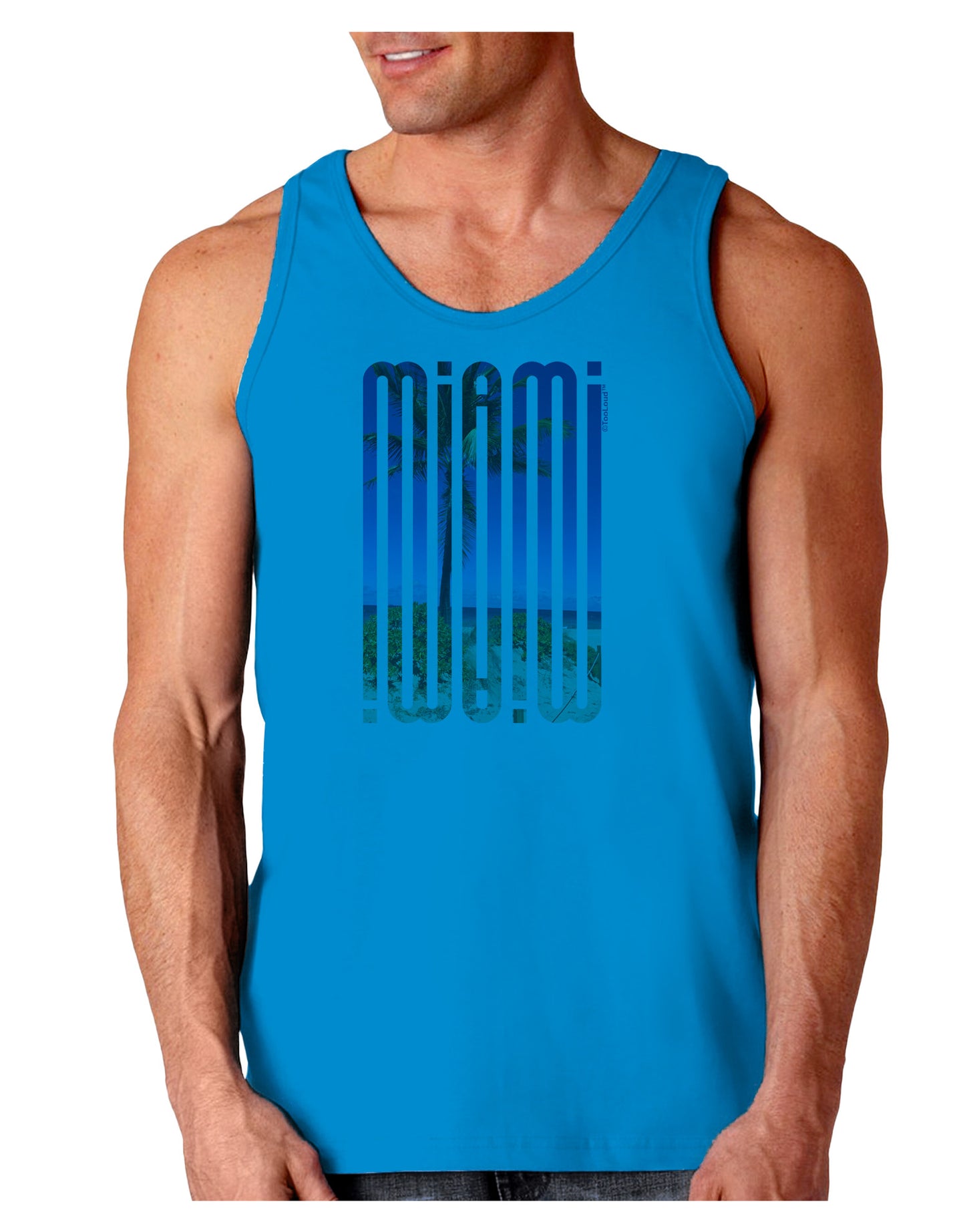 Miami Beach View Mirage Loose Tank Top-Loose Tank Top-TooLoud-Sapphire-Small-Davson Sales