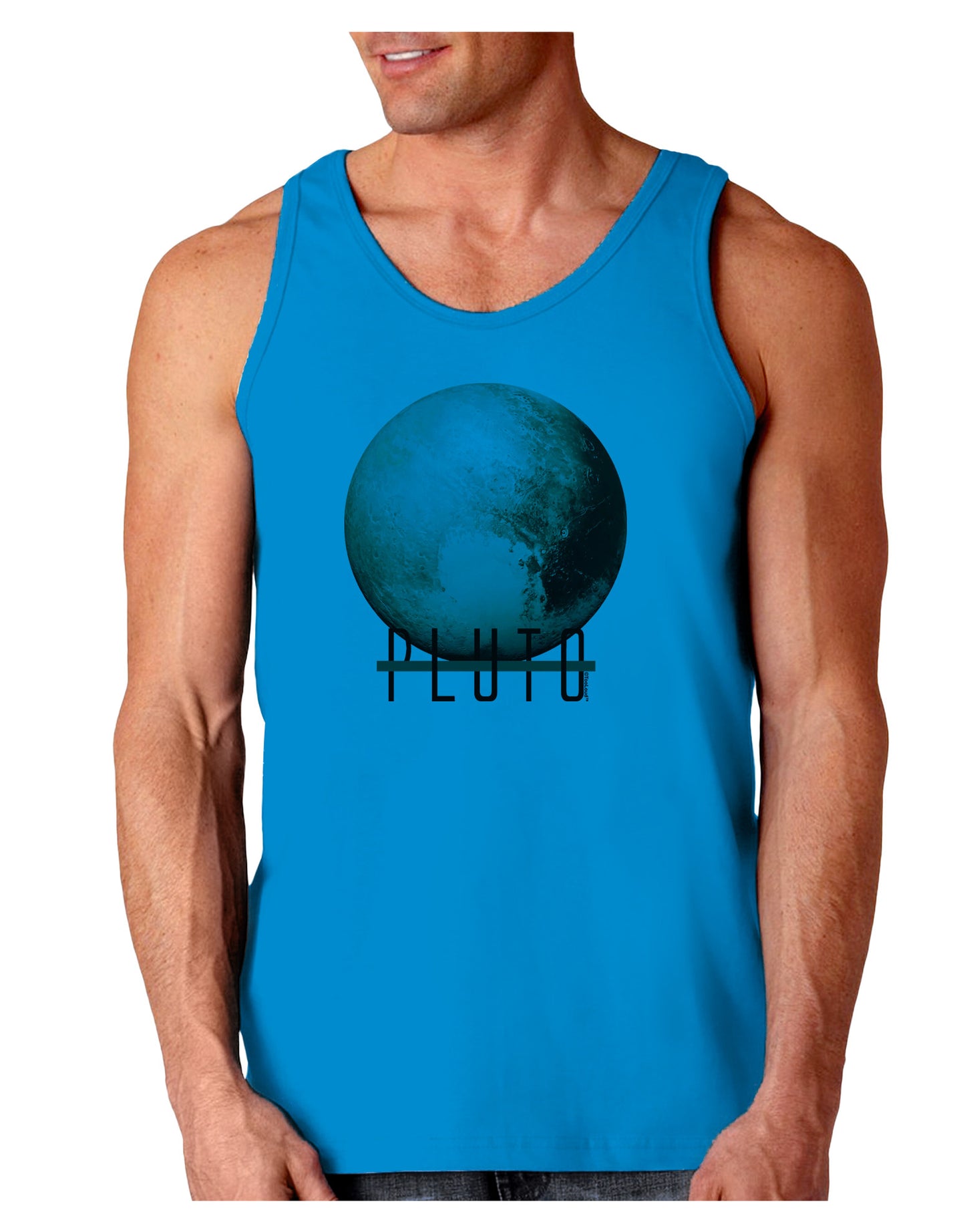 Planet Pluto Text Loose Tank Top-Loose Tank Top-TooLoud-Sapphire-Small-Davson Sales