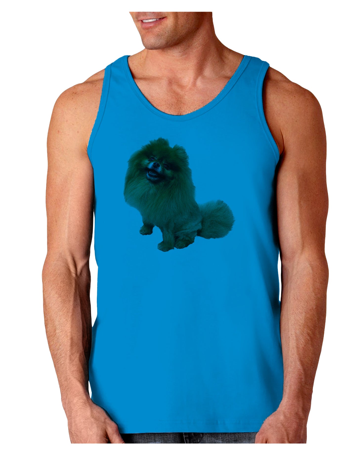 Pomeranian Sitting All Cute-Like Loose Tank Top-Loose Tank Top-TooLoud-Sapphire-Small-Davson Sales
