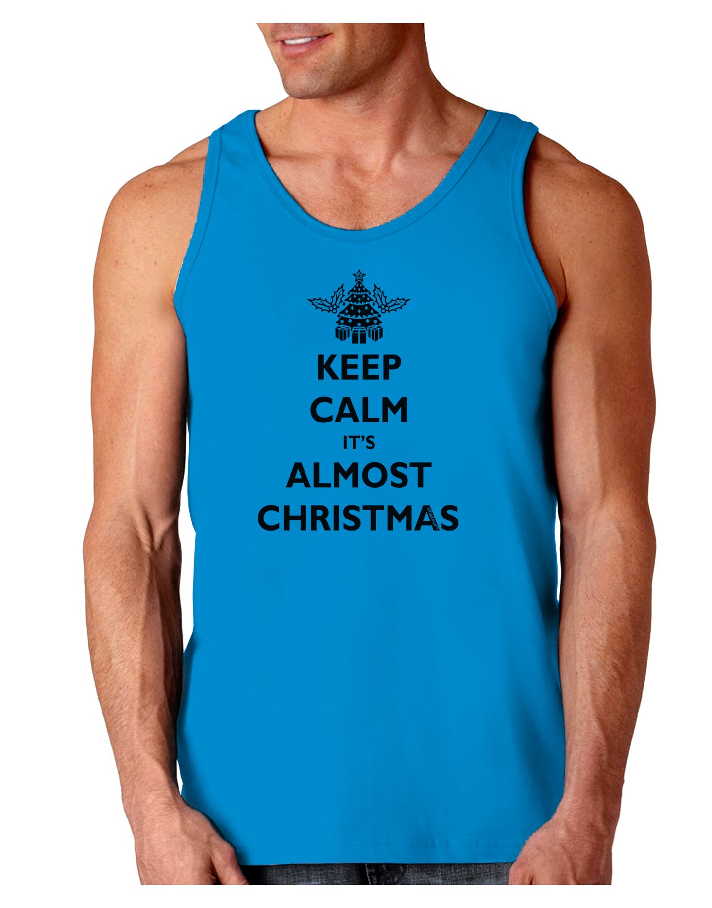 Keep Calm It's Almost Christmas Loose Tank Top-Loose Tank Top-TooLoud-Sapphire-Small-Davson Sales