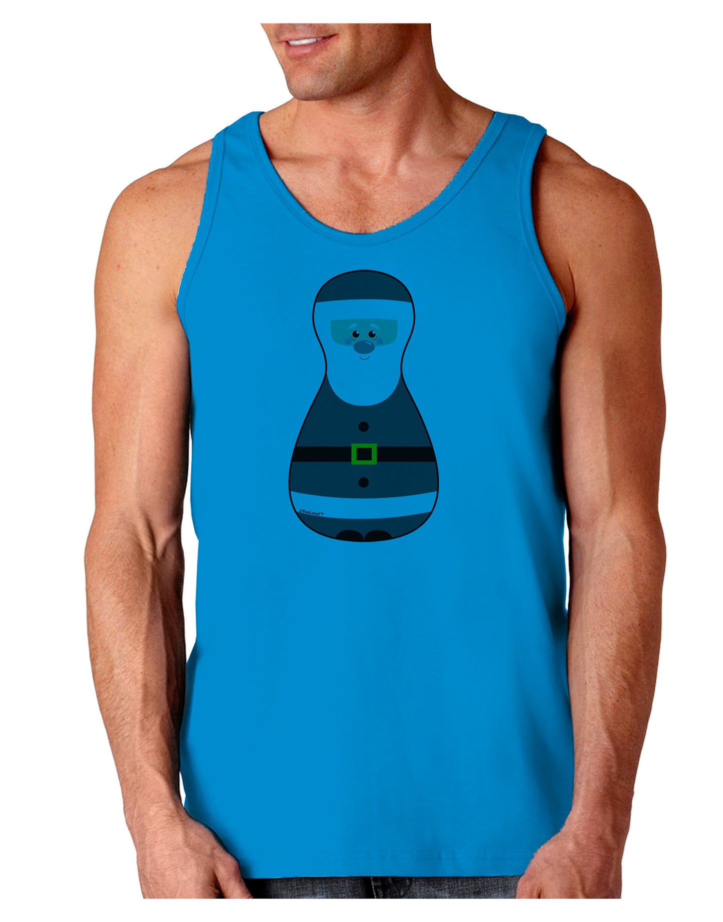 Cute Santa Matryoshka Nesting Doll - Christmas Loose Tank Top-Loose Tank Top-TooLoud-Sapphire-Small-Davson Sales