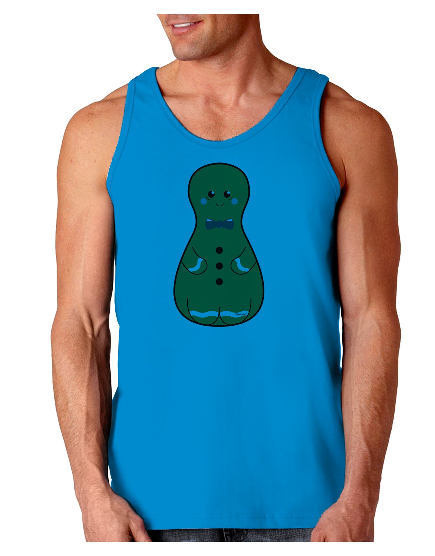Cute Gingerbread Matryoshka Nesting Doll - Christmas Loose Tank Top-Loose Tank Top-TooLoud-Sapphire-Small-Davson Sales