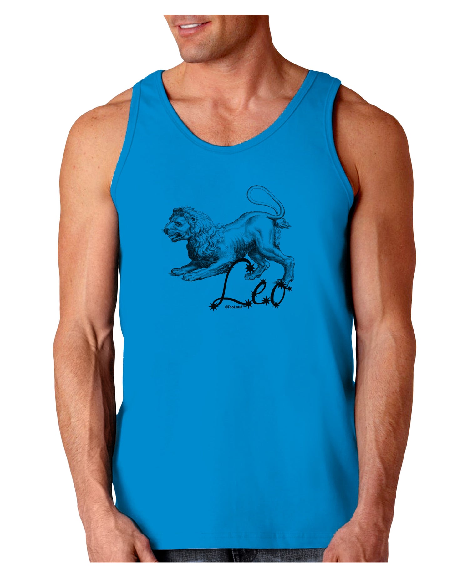 Leo Illustration Loose Tank Top-Loose Tank Top-TooLoud-Sapphire-Small-Davson Sales