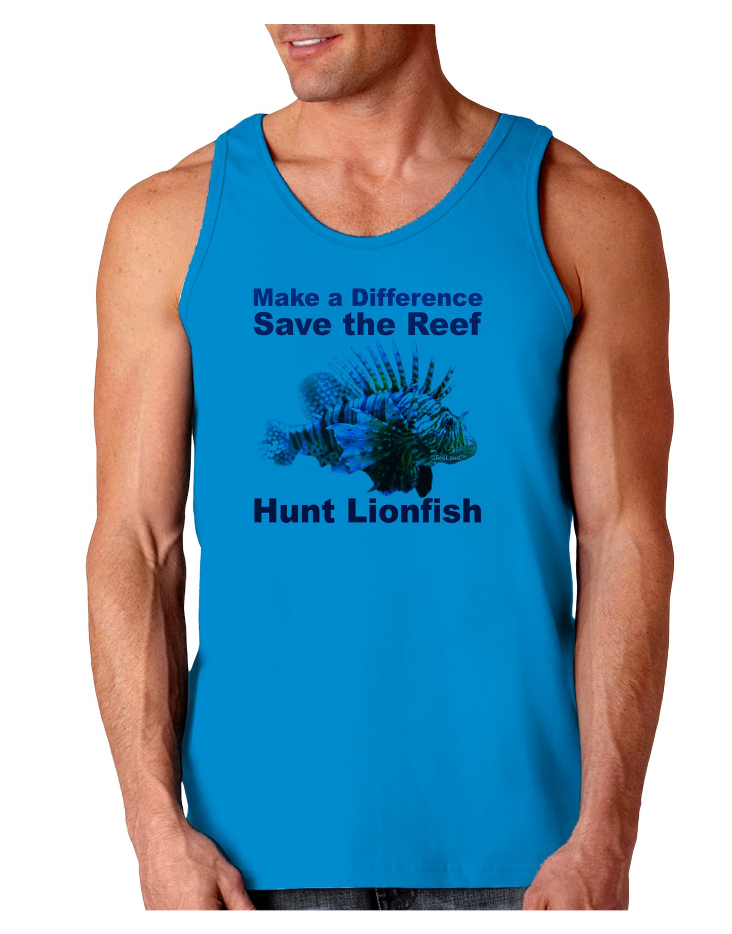 Save the Reef - Hunt Lionfish Loose Tank Top-Loose Tank Top-TooLoud-Sapphire-Small-Davson Sales