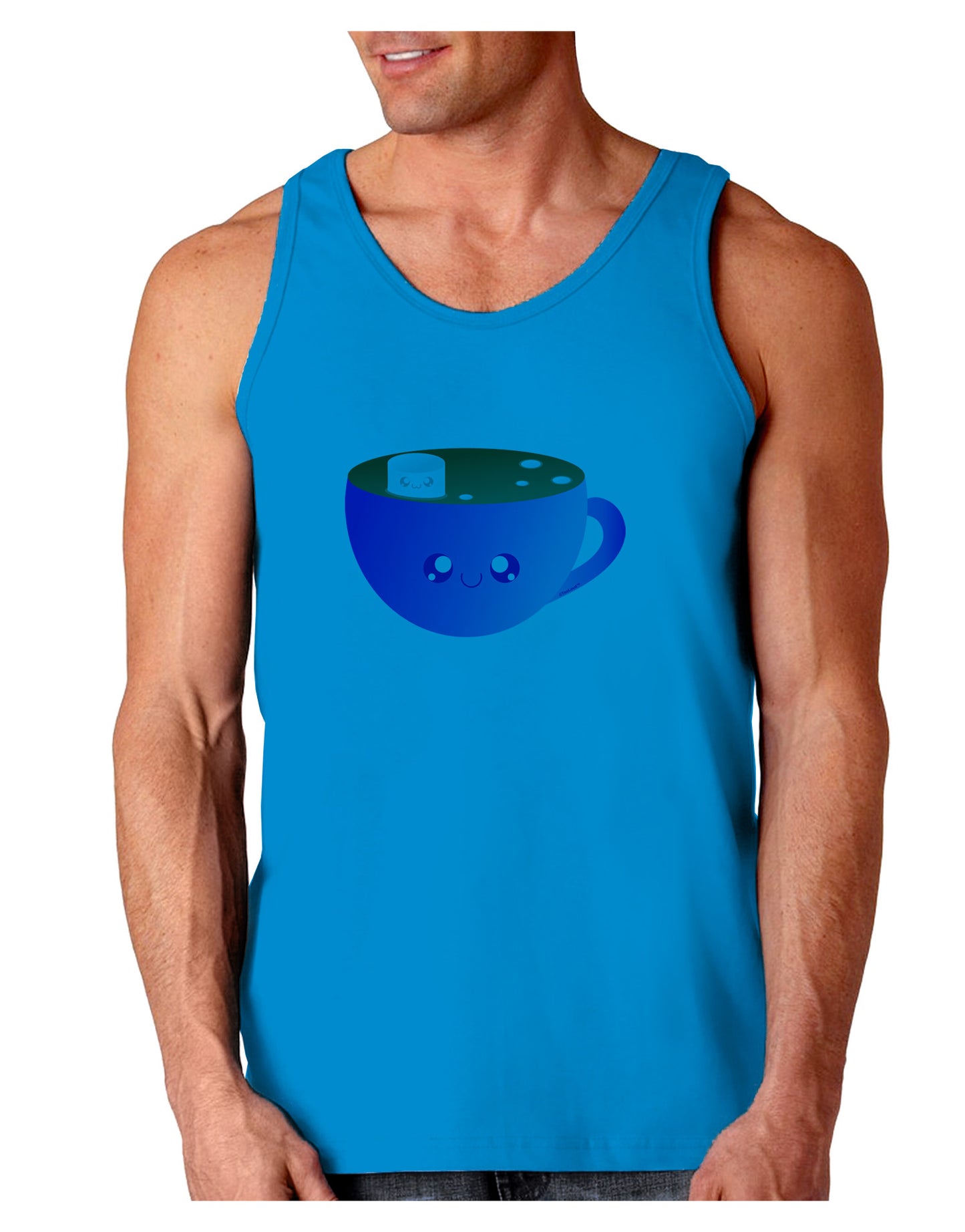 Cute Hot Cocoa Christmas Loose Tank Top-Loose Tank Top-TooLoud-Sapphire-Small-Davson Sales