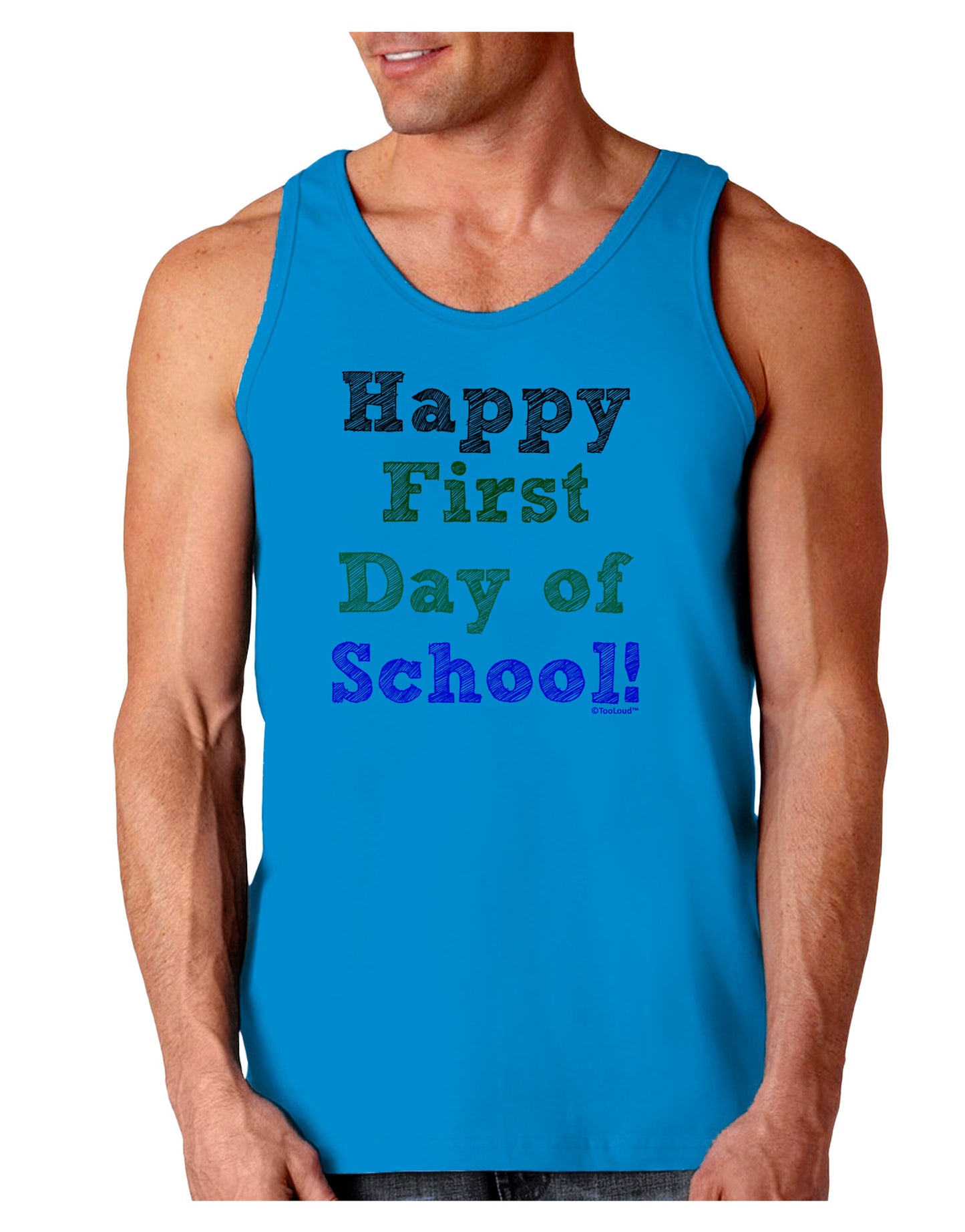 Happy First Day of School Loose Tank Top-Loose Tank Top-TooLoud-Sapphire-Small-Davson Sales