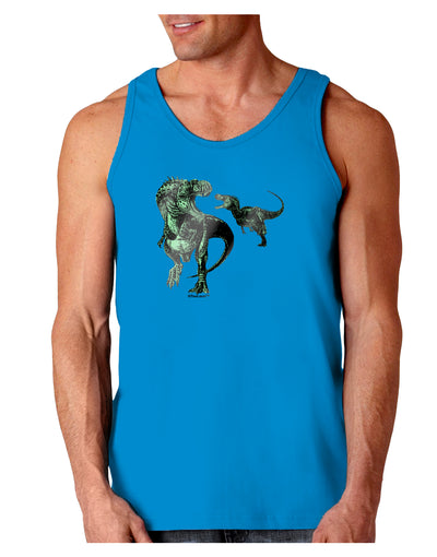 Jurassic Dinosaur Metallic - Silver Loose Tank Top by TooLoud-Loose Tank Top-TooLoud-Sapphire-Small-Davson Sales