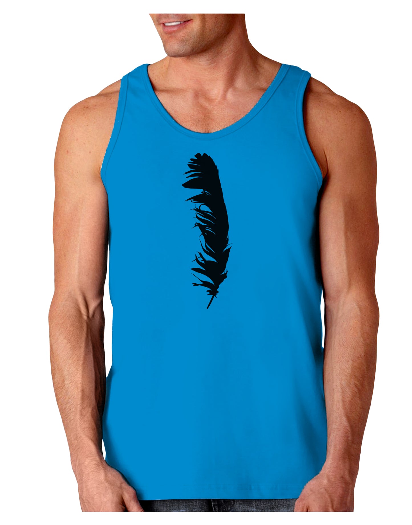 Black Feather Loose Tank Top-Loose Tank Top-TooLoud-Sapphire-Small-Davson Sales