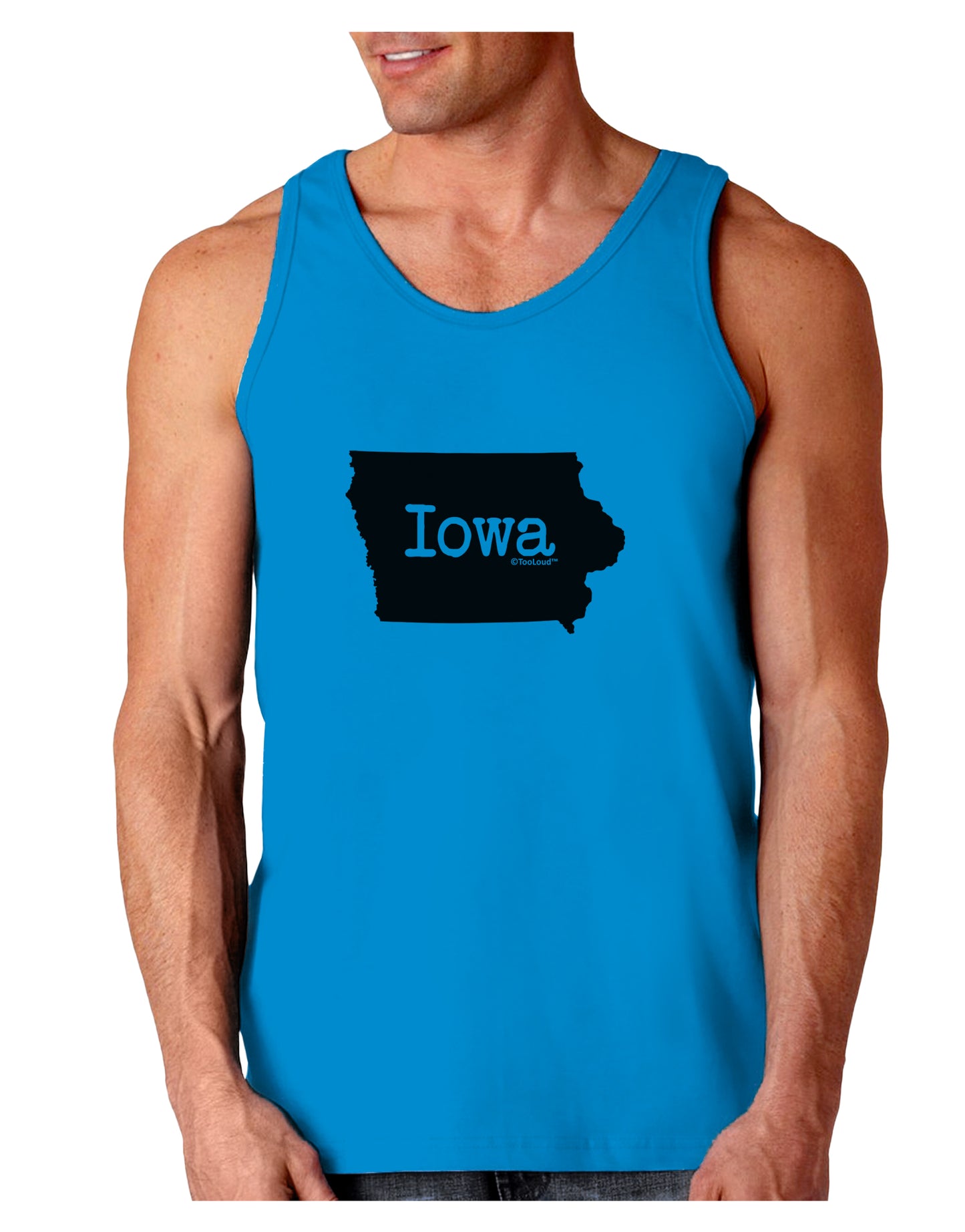 Iowa - United States Shape Loose Tank Top by TooLoud-Loose Tank Top-TooLoud-Sapphire-Small-Davson Sales