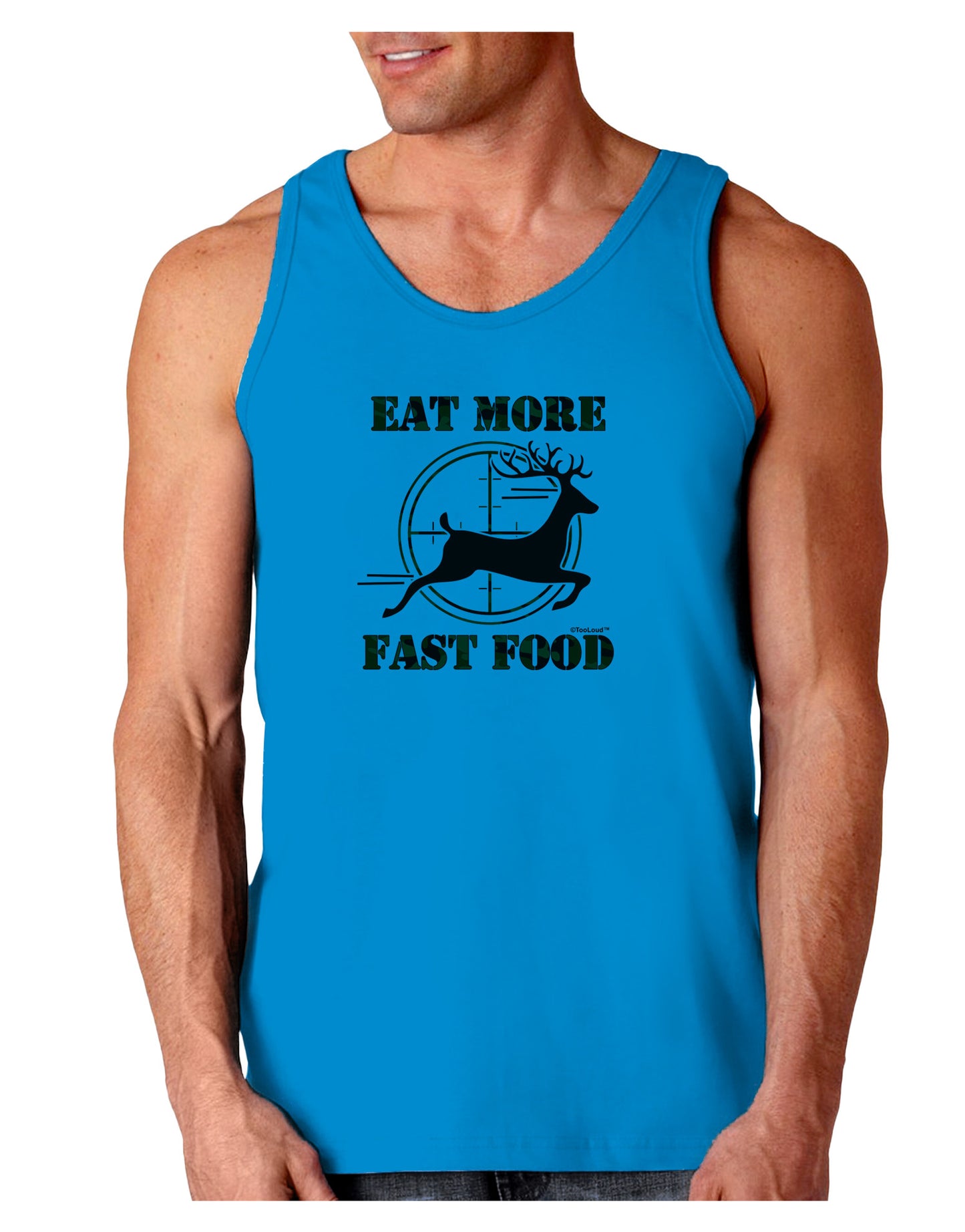 Eat More Fast Food - Deer Loose Tank Top-Loose Tank Top-TooLoud-Sapphire-Small-Davson Sales