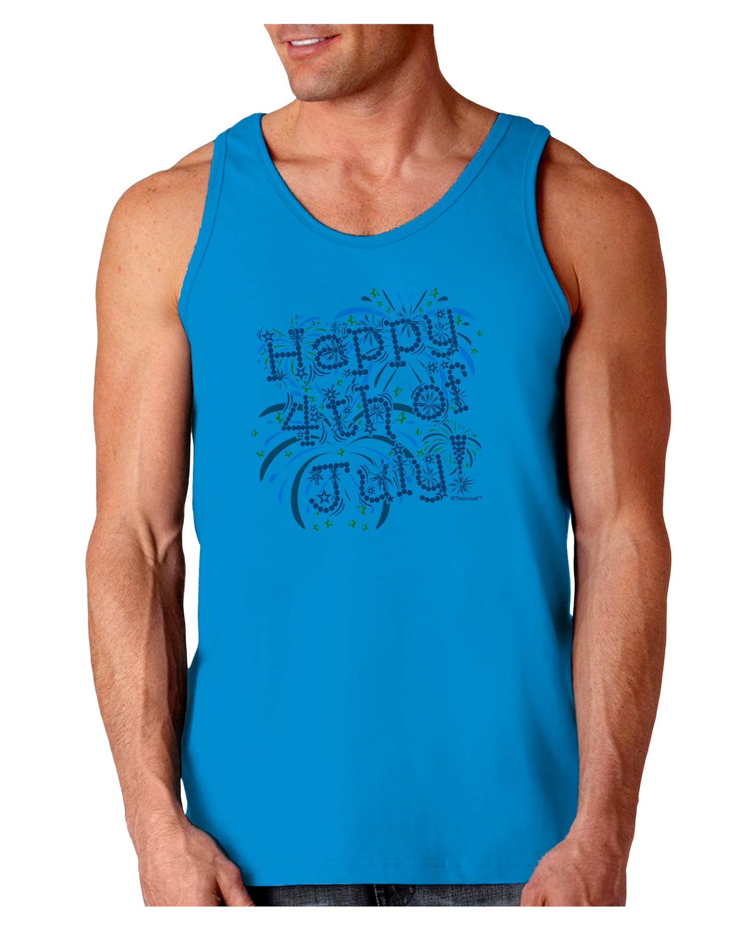 Happy 4th of July - Fireworks Design Loose Tank Top-Loose Tank Top-TooLoud-Sapphire-Small-Davson Sales