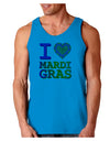 I Love Heart Mardi Gras Loose Tank Top-Loose Tank Top-TooLoud-Sapphire-Small-Davson Sales