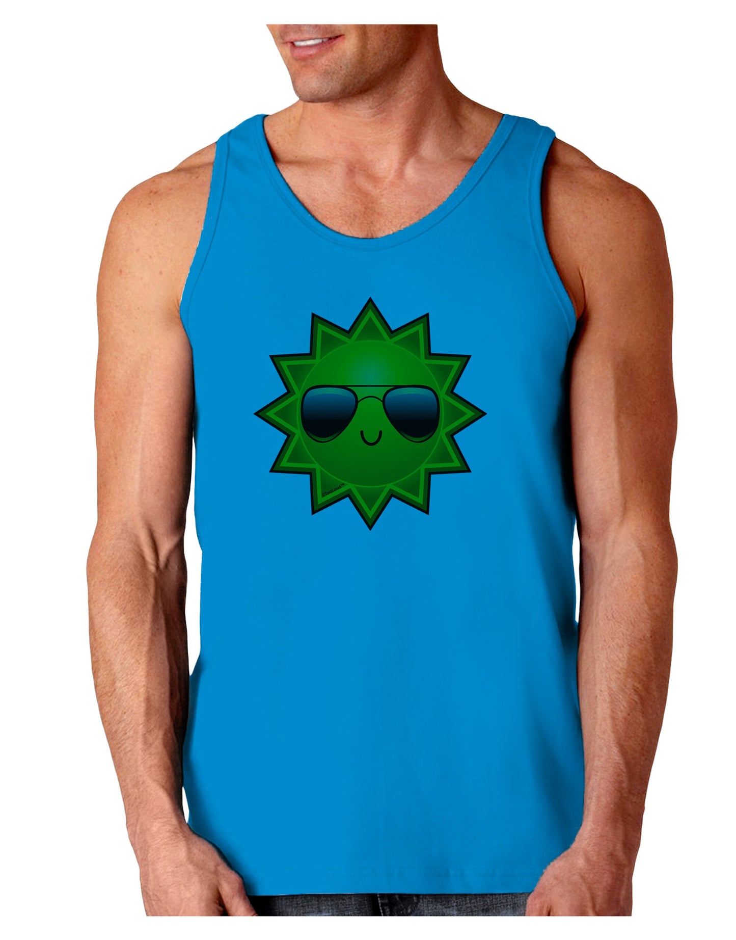 Sun With Sunglasses Loose Tank Top-Loose Tank Top-TooLoud-Sapphire-Small-Davson Sales