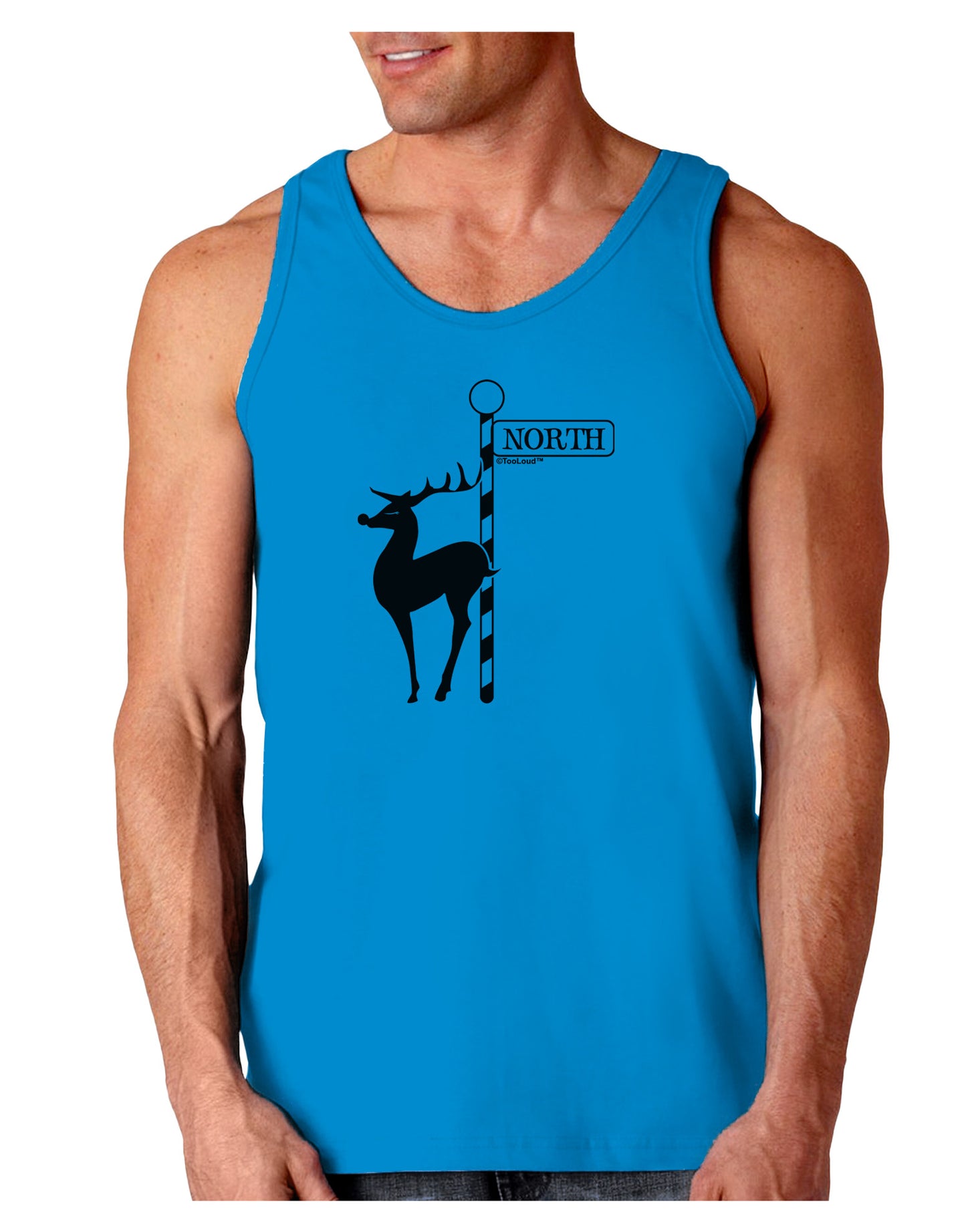 Rudolf the Ratchet Reindeer Loose Tank Top-Loose Tank Top-TooLoud-Sapphire-Small-Davson Sales