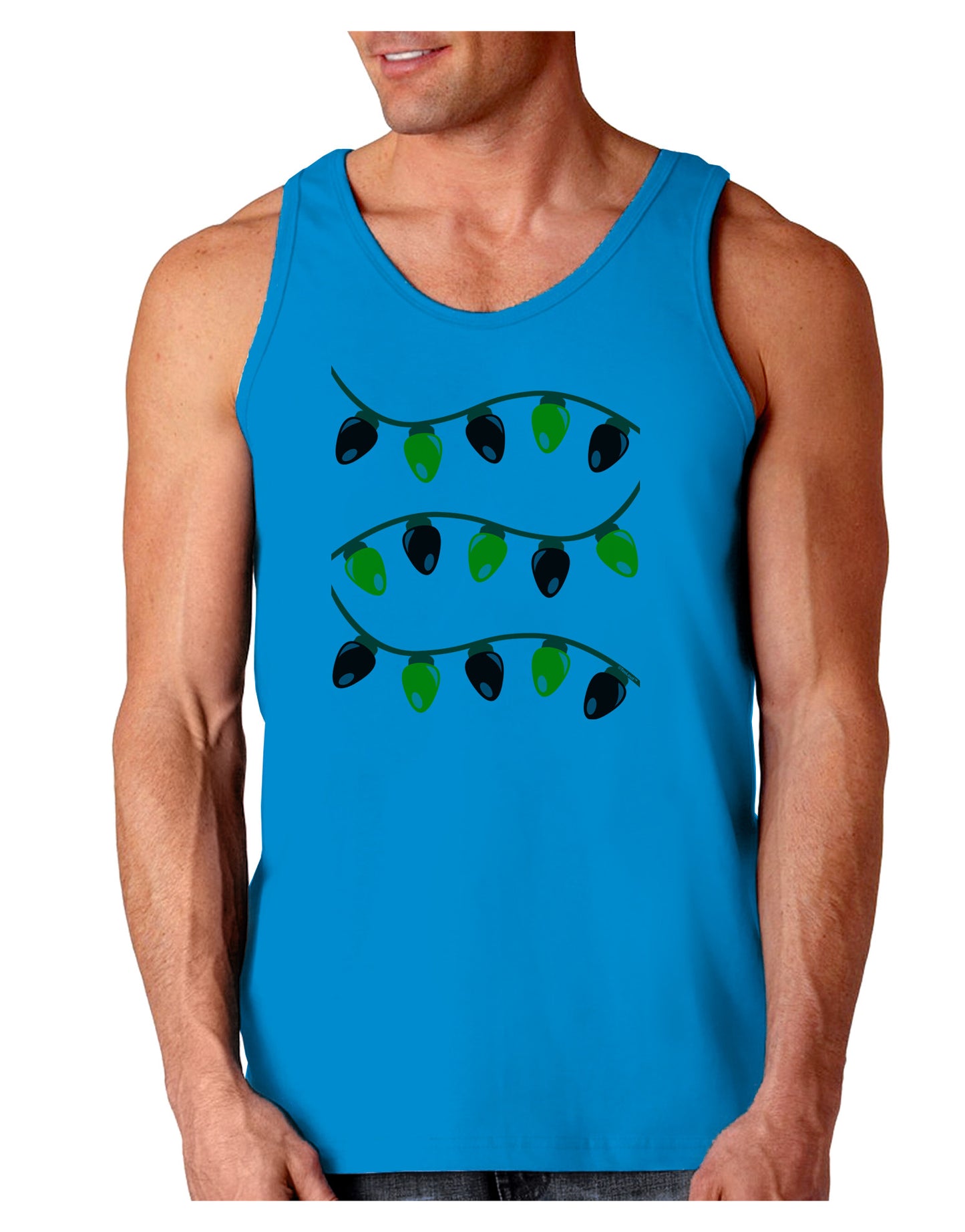 Christmas Lights Red and Green Loose Tank Top-Loose Tank Top-TooLoud-Sapphire-Small-Davson Sales