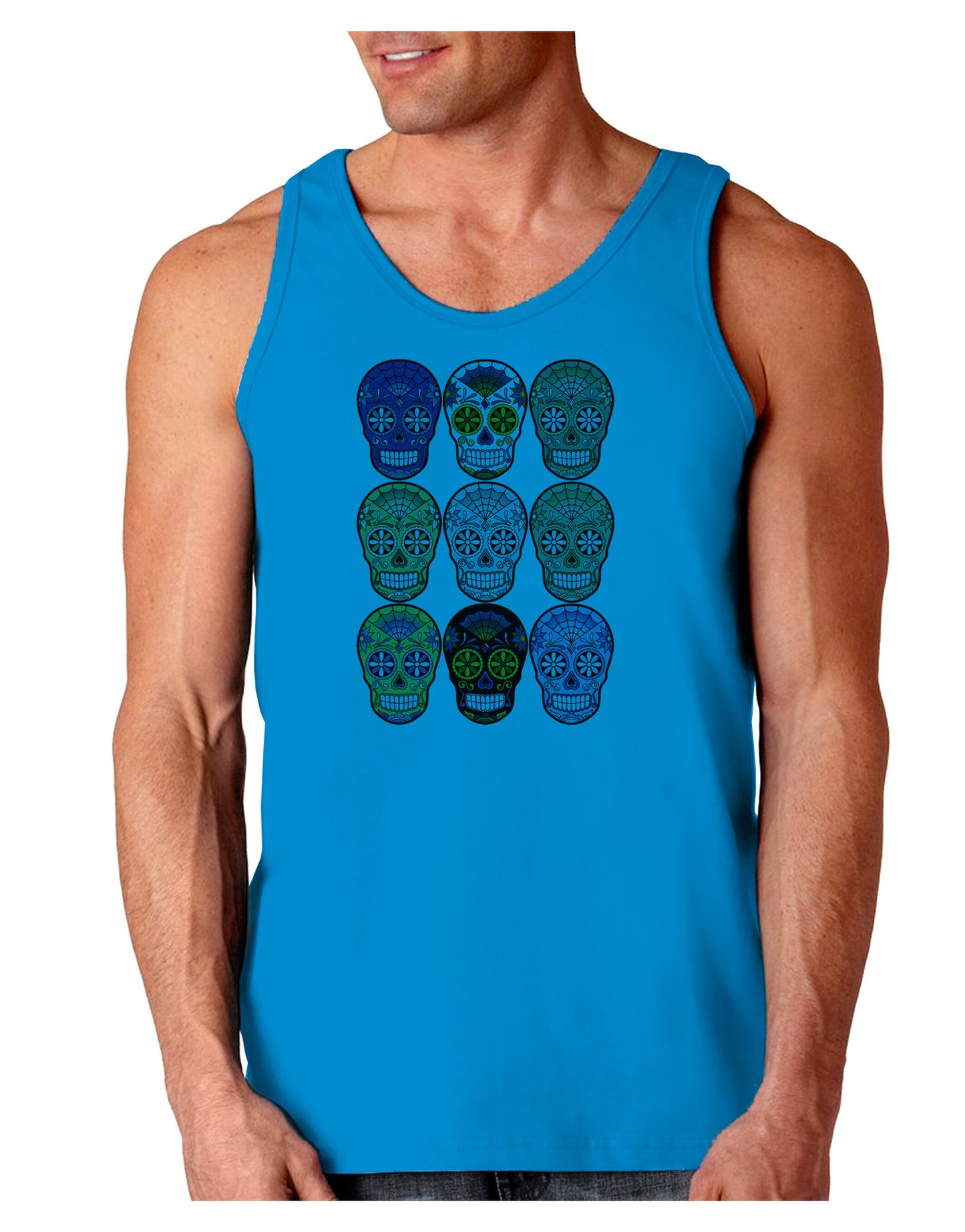 Dia de los Muertos Calaveras Sugar Skulls Loose Tank Top-Loose Tank Top-TooLoud-Sapphire-Small-Davson Sales