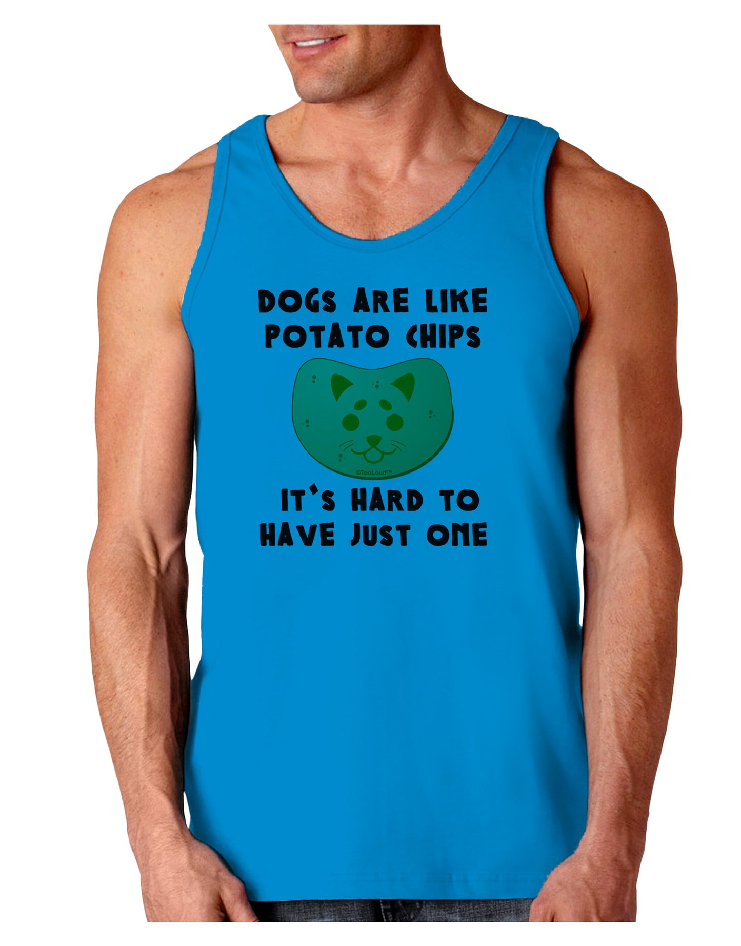 Dogs Are Like Potato Chips Loose Tank Top-Loose Tank Top-TooLoud-Sapphire-Small-Davson Sales