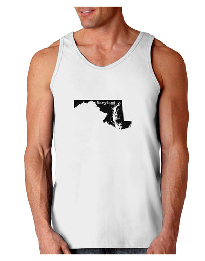 Maryland - United States Shape Loose Tank Top by TooLoud-Loose Tank Top-TooLoud-White-Small-Davson Sales