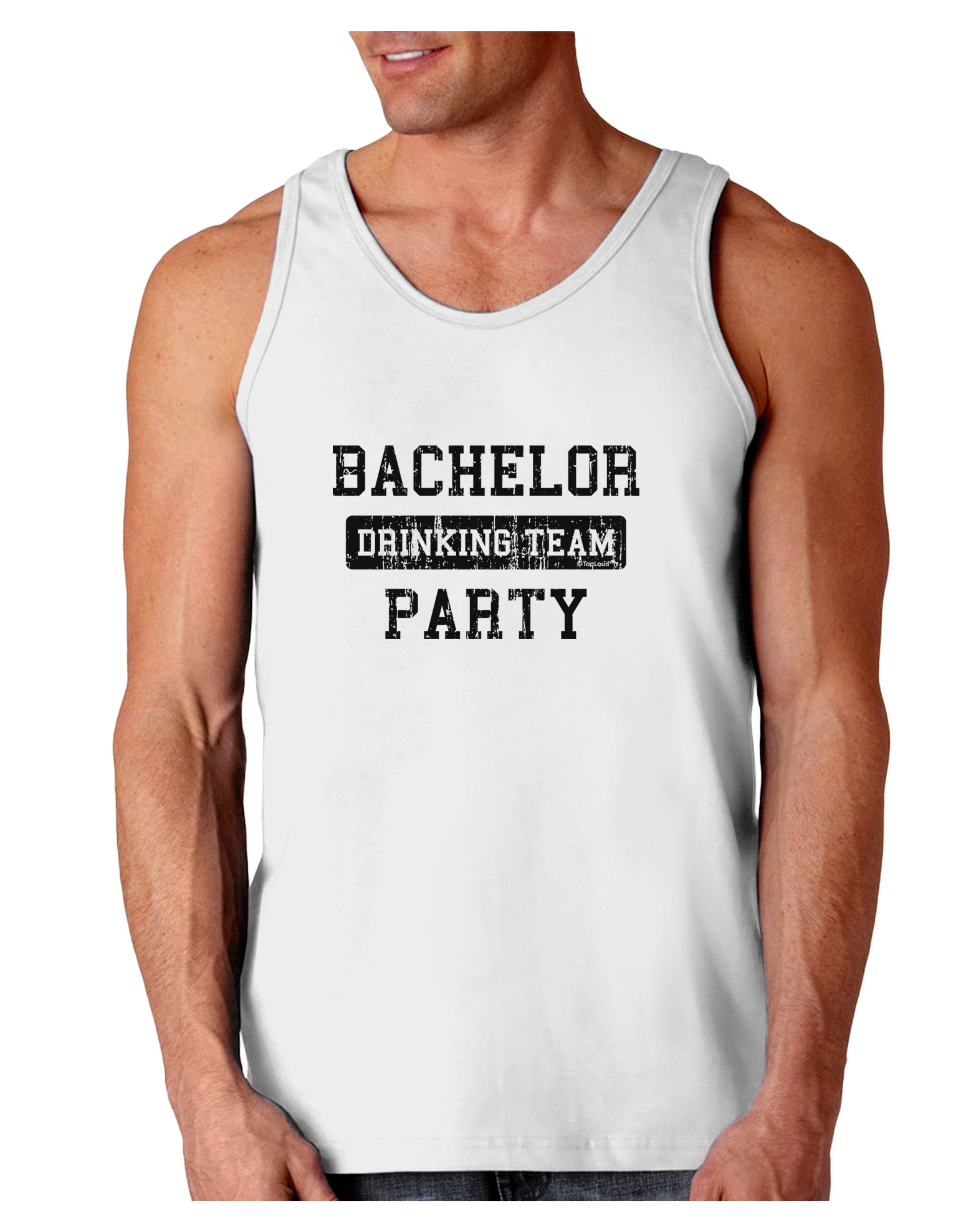 Bachelor Party Drinking Team - Distressed Loose Tank Top-Loose Tank Top-TooLoud-White-Small-Davson Sales