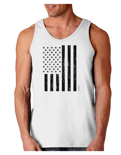 Stamp Style American Flag - Distressed Loose Tank Top by TooLoud-Loose Tank Top-TooLoud-White-Small-Davson Sales