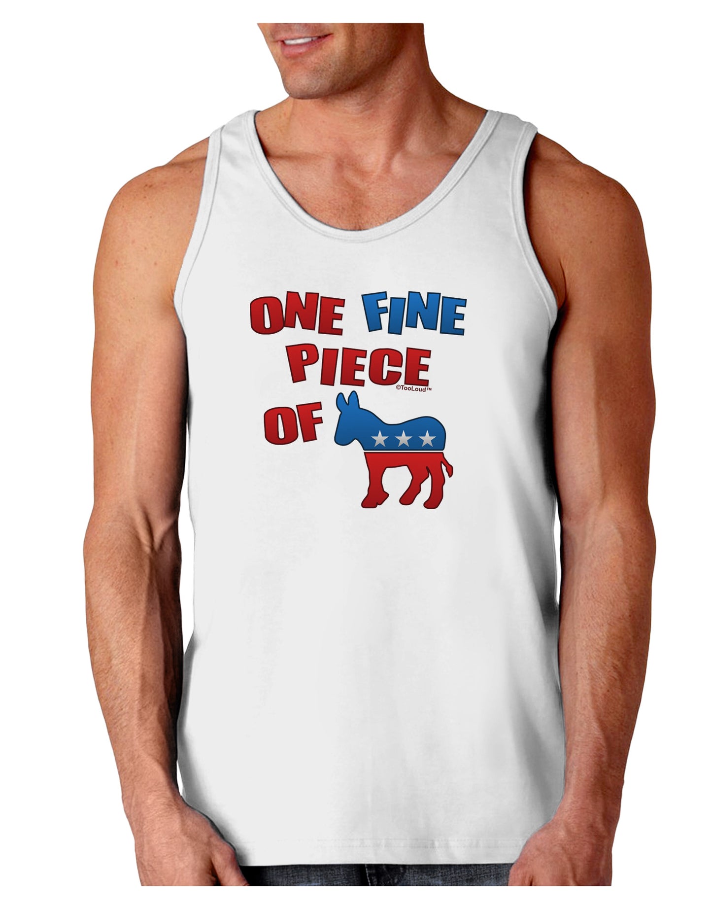One Fine Piece Of - Democrat Loose Tank Top-Loose Tank Top-TooLoud-White-Small-Davson Sales