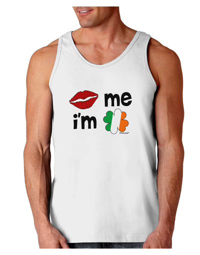 Kiss and Irish Flag Shamrock - Kiss Me I'm Irish Loose Tank Top by TooLoud-Loose Tank Top-TooLoud-White-Small-Davson Sales