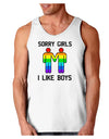 Sorry Girls I Like Boys Gay Rainbow Loose Tank Top-Loose Tank Top-TooLoud-White-Small-Davson Sales